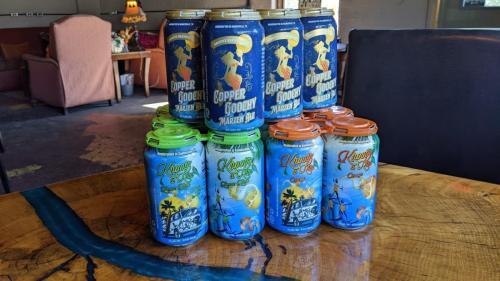 Homemade craft beer to go.