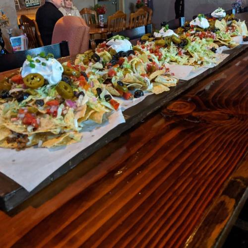 Massive Krootz Nacho Board.  Four feet of Nachos